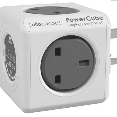 Powercube Original Monitor 4-way Socket with a Cost Calculator  (8830/UKORMO)