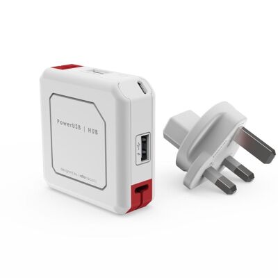 Allocacoc Power USB |HUB| 4-way USB UK Wall Plug Adapter Hub  (9303/UKUHUB)