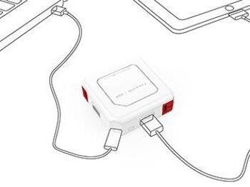Allocacoc Alimentation USB |HUB| Concentrateur d'adaptateur de prise murale USB britannique à 4 voies (9303/UKUHUB) 4