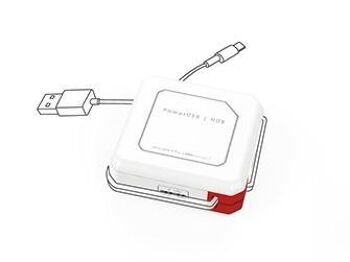 Allocacoc Alimentation USB |HUB| Concentrateur d'adaptateur de prise murale USB britannique à 4 voies (9303/UKUHUB) 5