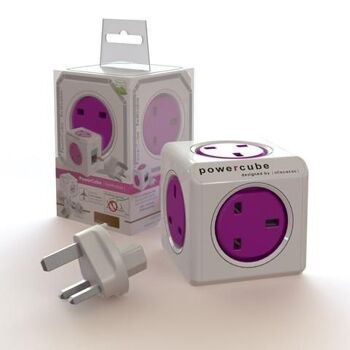 PowerCube Rewirable Travel Plug Adaptateur de prise murale à 5 voies (1840/UKRW4P) 2