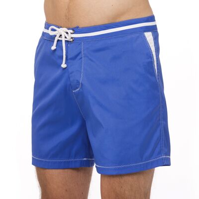 Königsblaue Badeshorts - weiße Details