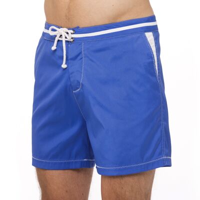 Royal blue swim shorts - white details