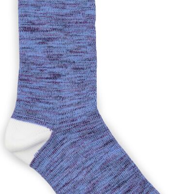 Blue and purple socks