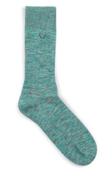 Chaussettes vertes, grises et turquoise