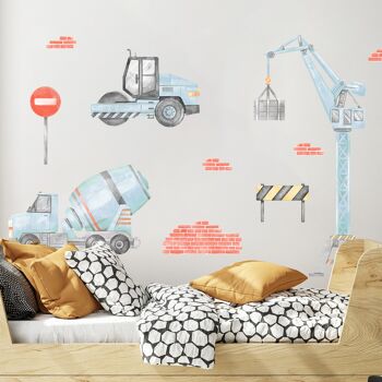 Sticker mural | Jeu de construction I Bleu 4