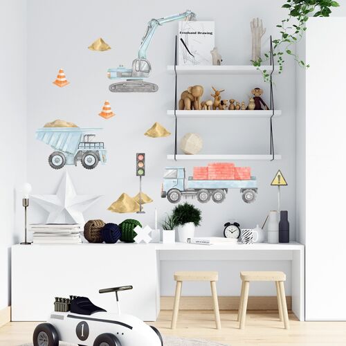 Wall Sticker | Construction Set II Blue