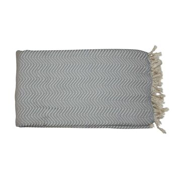 Serviette en coton Naturals 1846 - gris clair H 2