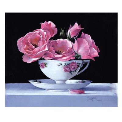 Rosen in einer Teetasse