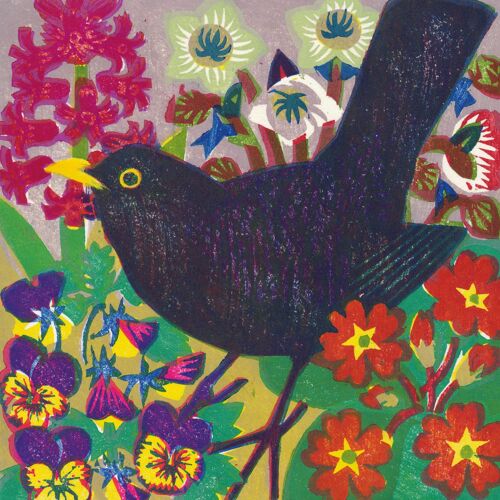 Spring Blackbird - 1xNotecard Pack