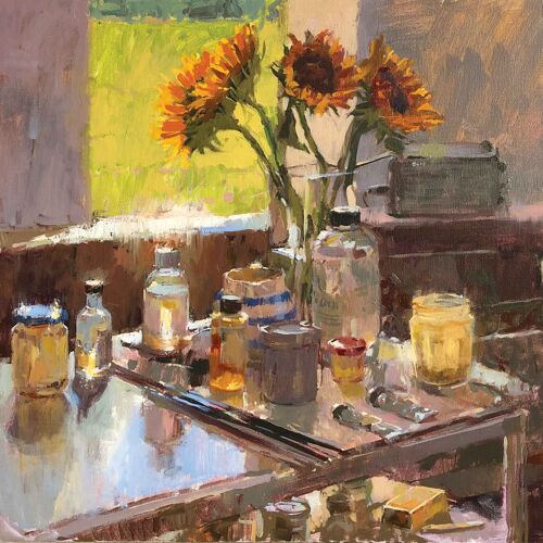 Sunflowers in the Studio