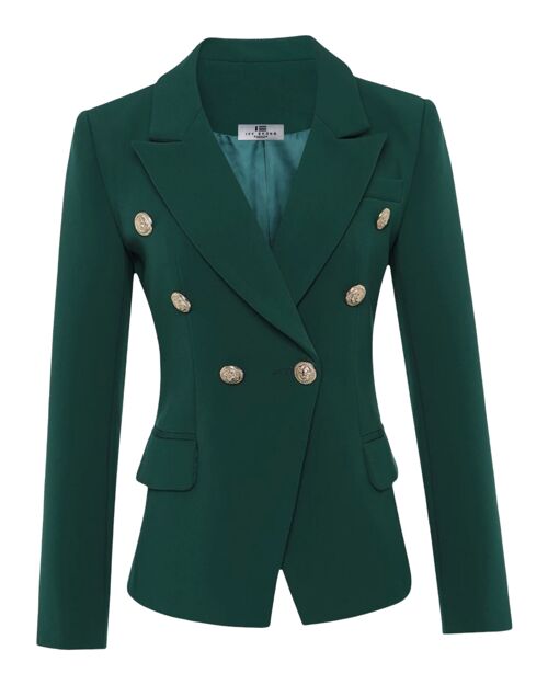 ADIOR Green Double Breasted Blazer Jacket