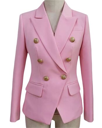 ADIOR Veste Blazer Croisée Rose 1