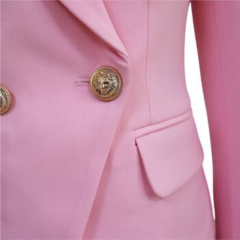 ADIOR Veste Blazer Croisée Rose 4