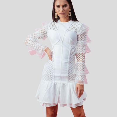 LORRAINE Vestido Midi Bandage Blanco