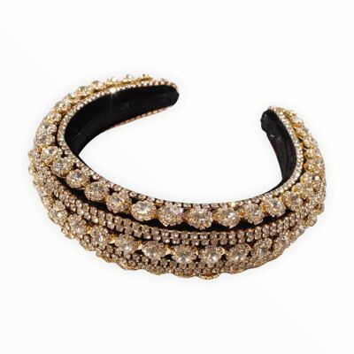 RIVIERA Gold Diamanté Lux Stirnband