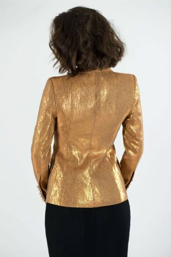 Adior Gold Double Breasted Blazer Jacket - Medium - EXPÉDIÉ SOUS 7-9 JOURS OUVRÉS 4