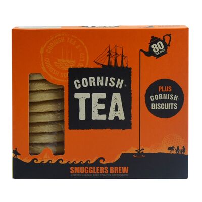 8 paquetes de té y galletas Smugglers Brew