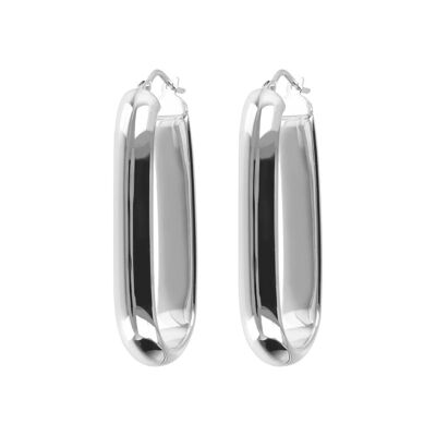 Long oval hoop earrings