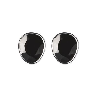 Black onyx stud earrings