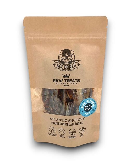 Raw Treats Boquerón Atlántico – Snack natural para perros y gatos