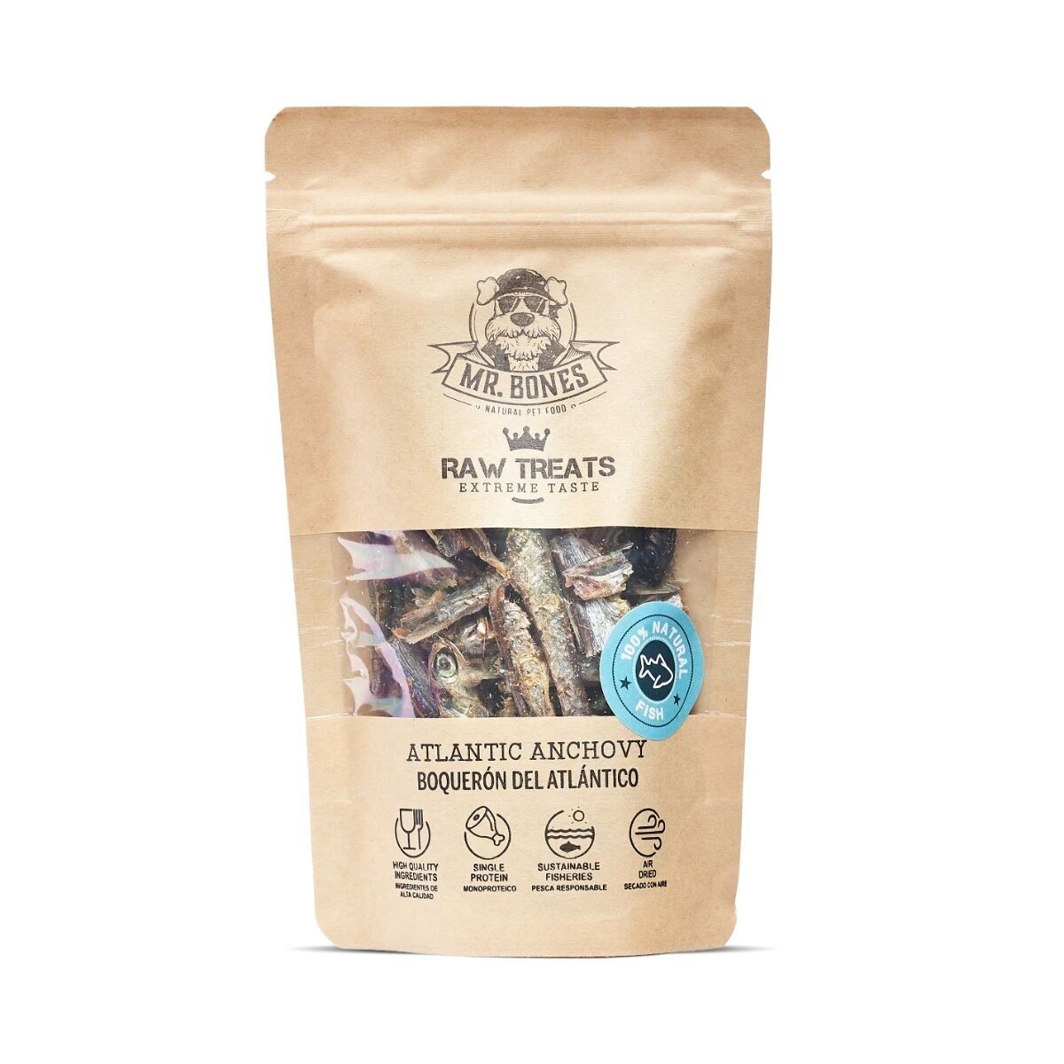 Raw Treats Atlantic Boquerón – Snack naturel pour chiens et chats
