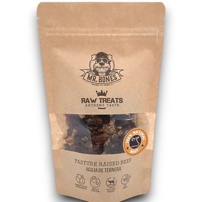 Raw Treats Aguja de veau – Collation naturelle pour chiens et chats