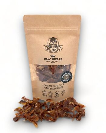 Raw Treats Longe de porc ibérique – Collation naturelle pour chiens et chats 3