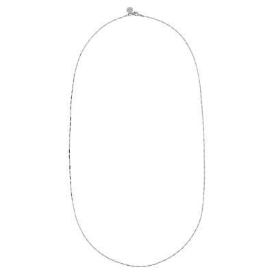 Polished rectangular elements chain necklace - 40.6+5.08CM