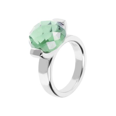 Ring with a Large Oval - Shaped Nano Gem Stone - NANO GREEN AMETHYST