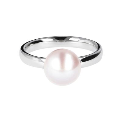 Ring with fresh - water pearl - ROSE PEARL