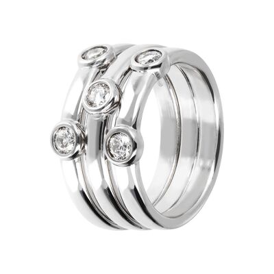 Set of Three United Rings with CZ