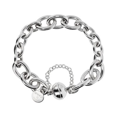 Rolo' chain bracelet with magnetic buckle