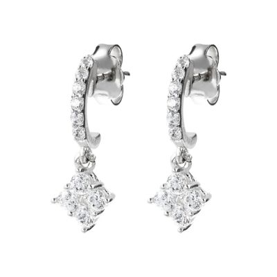 Earrings with CZ Pendants