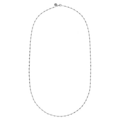 Polished cube chain necklace - 40.6+5.08CM