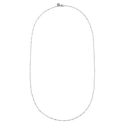Cylindrical diamond cut elements chain necklace - 71.1CM