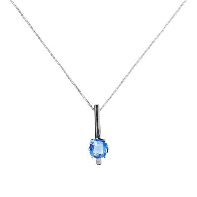 Necklace with pendant and Nano Gem Stone - NANO DARK BLUE
