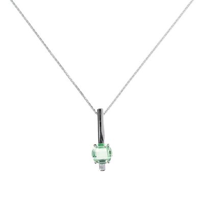 Necklace with pendant and Nano Gem Stone - NANO GREEN AMETHYST
