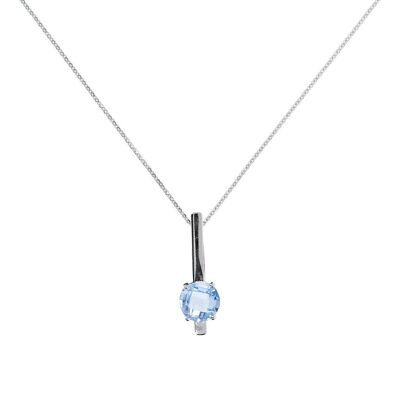 Necklace with pendant and Nano Gem Stone - NANO LIGHT BLUE