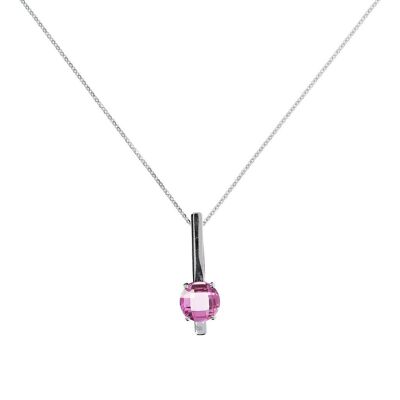 Necklace with pendant and Nano Gem Stone - NANO LIGHT PINK