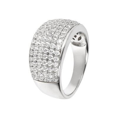 Band Ring Studded with CZ
