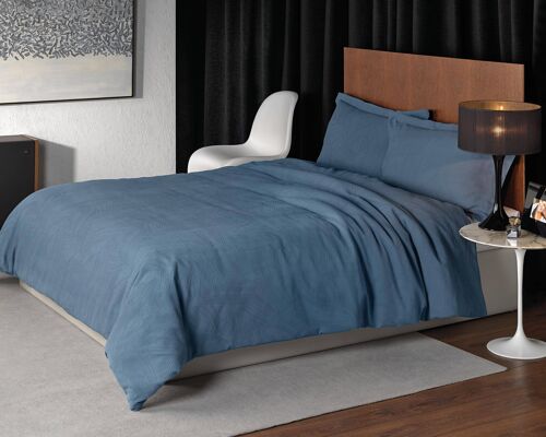 Linen Leaf Cotton Jacquard Duvet Cover SET