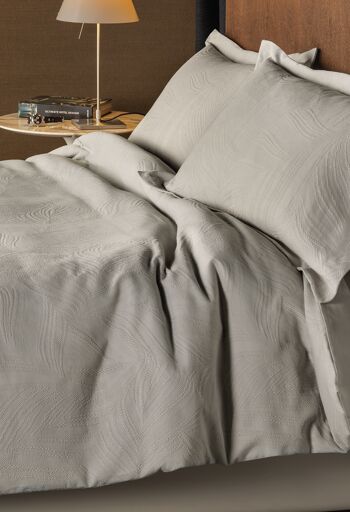 Parure de lit en jacquard de coton feuille de lin 6