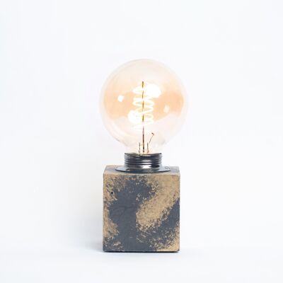 PATINATED LAMP - Anthracite Concrete & Golden Patina