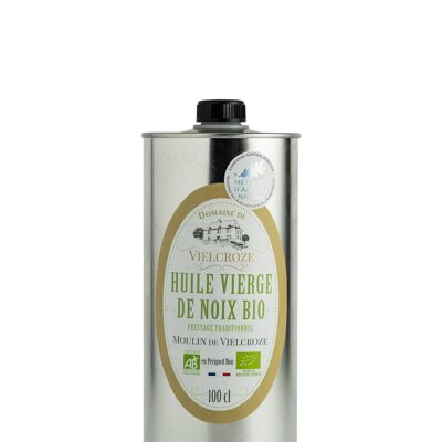Organic Virgin Walnut Oil Moulin de Vielcroze Can 1L