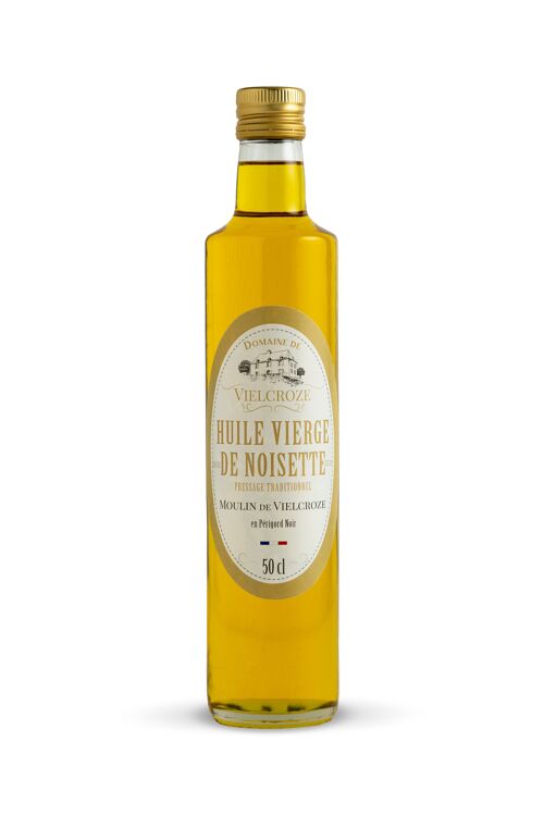 Huile Vierge de Noisette Moulin de Vielcroze Bouteille 50 cl