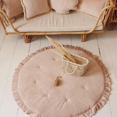 Soft Velvet Mat with Frill “Latte”