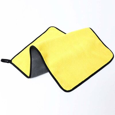 Serviette pour chien en microfibre Jaune/Gris