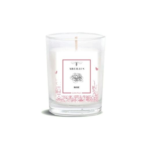 Bougie parfumée - Jardin Fleuri - Rose - 45h - 180g