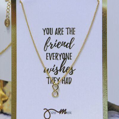 Ketting 14k goud met hanger - Infinity